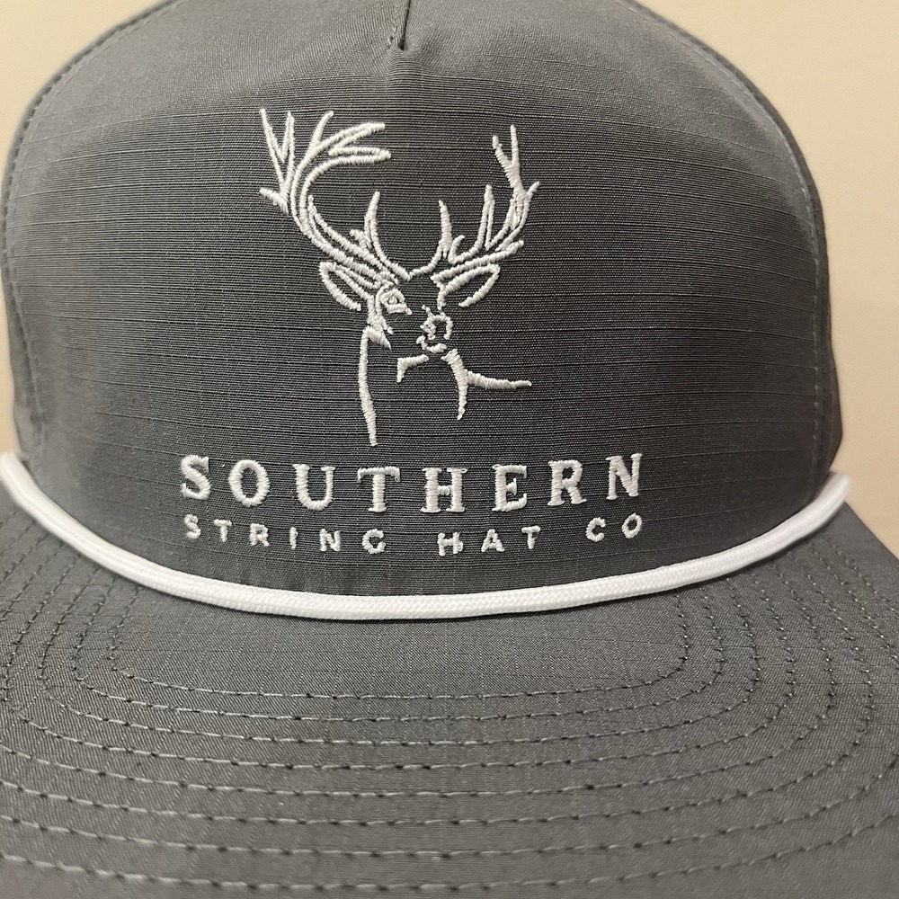 Southern String Hat Co Buck Deer Gray Ripstop Rope Snapback Cap April Drop - Picture 2 of 8